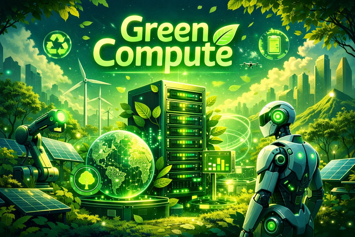 GreenCompute's tweet photo. 🌱💻 The future of AI is green! Sustainable computing + smart AI agents = a planet-friendly digital revolution. 🌍🤖 #GreenCompute #AIAgents #SustainableTech https://t.co/chn8S5qY7a