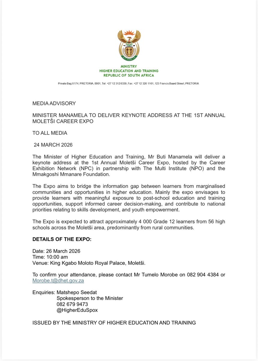 HigherEducationZA tweet media