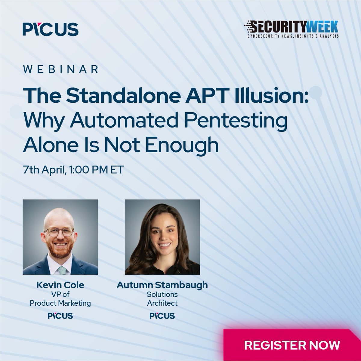 PicusSecurity's tweet photo. Your #AutomatedPentesting tool crushed the PoC. Then findings dropped off a cliff by run three.

That is not a config issue. It is a structural limit.

April 7 at 1 PM ET on @SecurityWeek: a live session on moving from single-tool testing to a 6-layer validation program.

Register: https://t.co/G2uJmOd7mL

#SecurityValidation