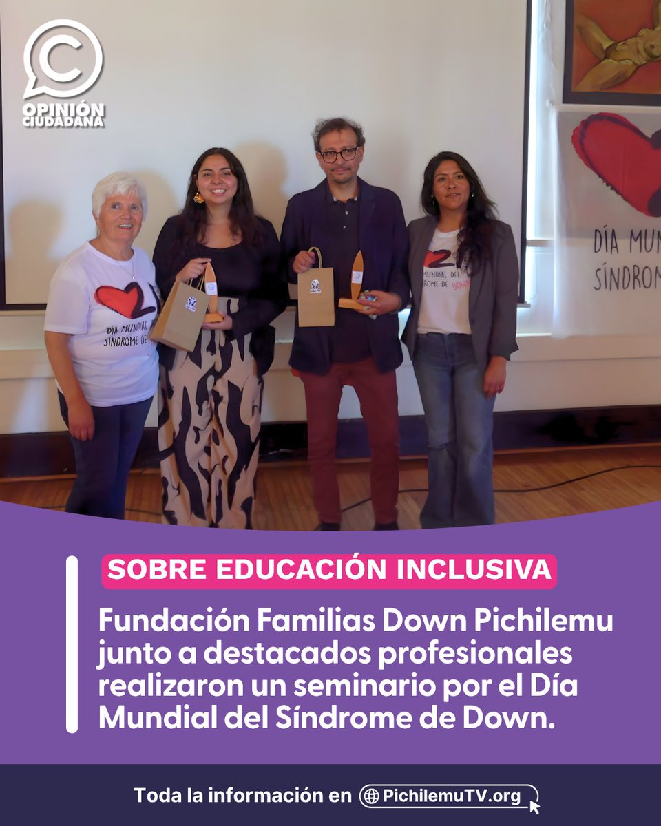 🟣Fundación Familias Down Pichilemu conmemoró el Día Mundial del Síndromde Down con encuentro regional Pichilemu Incluye 2026: pichilemutv.org/lyki
