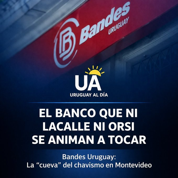 URUGUAY ES EL SOCIO DEL TERRORISMO! 
Hoy, en el gobierno de Orsi, se aplica la receta de silencio En mayo de 2025, ingresó una nueva capitalización de US$ 7 millones desde Venezuela sin que el Poder Ejecutivo pusiera reparos. Orsi sabe, el Ministerio de Economía y el BCU saben