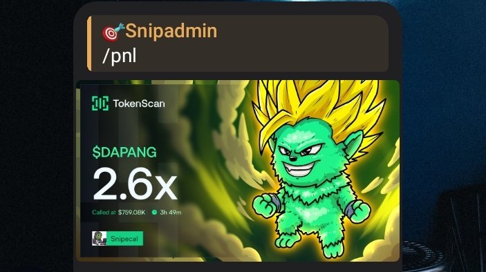 snipecal's tweet photo. $DAPANG → 2x delivered.
This wasn’t about speed or emotion.
It was about waiting for the right conditions and acting with intention.
I don’t force entries, and I don’t panic through pullbacks.
Once positioned correctly, patience becomes the edge. https://t.co/O6YtQOv50Q