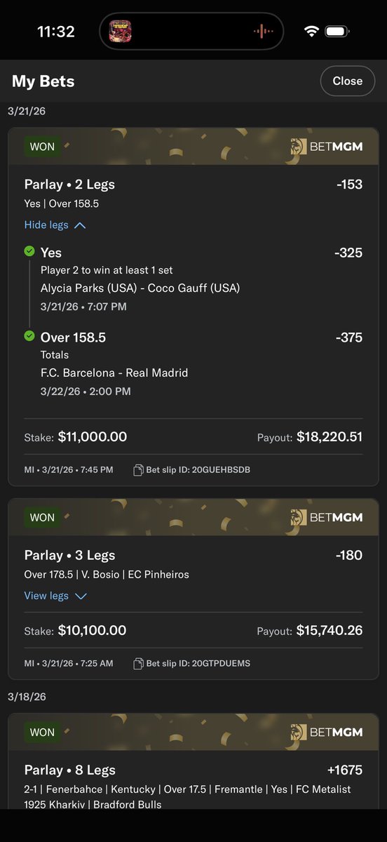 Brightmopicks's tweet photo. 3.21 winnin parlay🌹#sportsbetting #bettingtwitter #handicapper #sportspicks #wta #marchmadness #bettingpicks #basketballpicks #potd #betmgm #sportsbettingpicks #winningparlay #winningpicks #tennispicks #Discord #bmopicks #brightmopicks #legendarylocks #GamblingTwitter #bmo23bj https://t.co/3xdfH5G14P