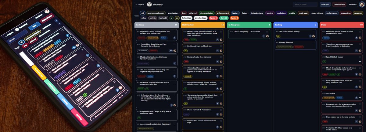 markraidc's tweet photo. https://t.co/Qn6zwR1wog
Scrumboy : a self-hosted project management &amp; Kanban solution + Instant shareable board to replace your Jira/Trello/Monday workflows 😎 #scrum #agile #kanban #projectmanagement https://t.co/X1twKlycJE