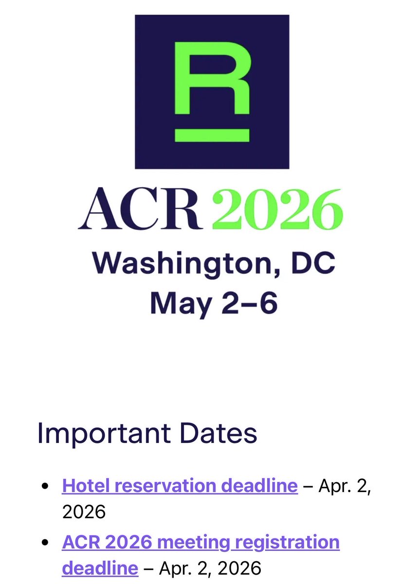 RFS_MSS_PARAD's tweet image. Don’t forget, April 2 is the last day to register for #ACR2026! Don’t miss out on the special #ACRRFS meetings on Saturday and Sunday. 

#Radiology #RadRes #RadFellows #MedEd #AI 
@RadiologyACR @NYSRS_RFS @MRSRFS @CRSRFS @RFSMarylandRads