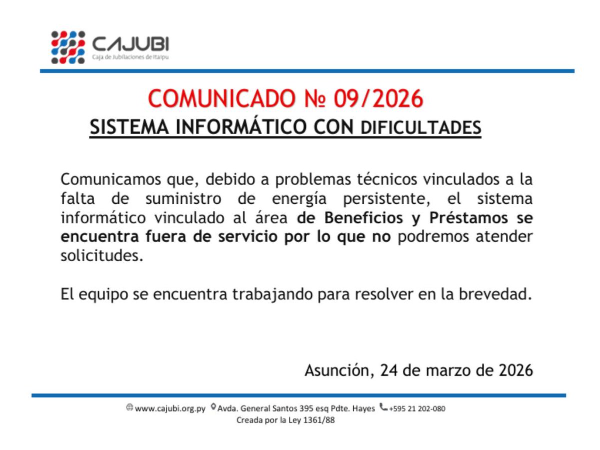 Caja de Jubilaciones de ITAIPU Binacional tweet media