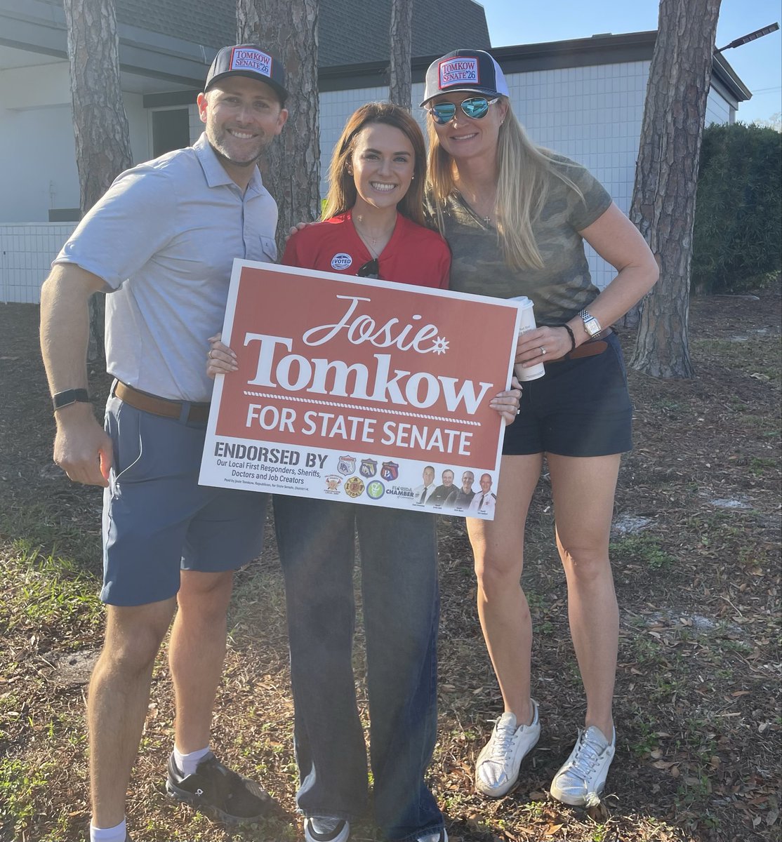 ChrisSprowls's tweet photo. Friends in Hillsborough County’s Senate District 14 — please get out and vote today for our friend @JosieTomkow. We’ve known Josie for over 10 years. She’s the real deal and a true fighter for families. Polls close at 7 PM. https://t.co/fljF2d90Qy
