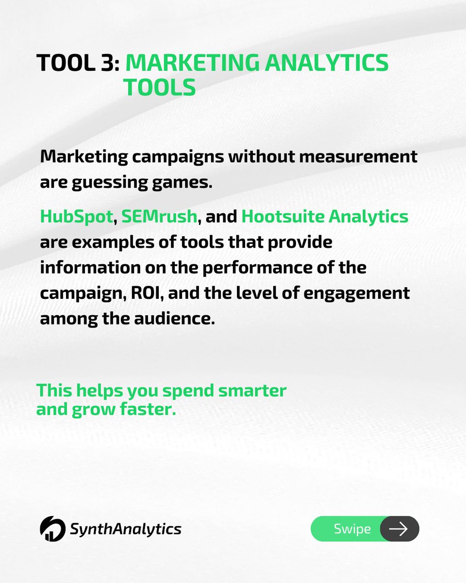 Synth_analytics's tweet image. We’ve identified the 5 KPIs that act as the pulse of a growing business.

Swipe through to see the 5 metrics you should be looking at every single morning. 💻✨

#SynthAnalytics #KPIs #SMEGrowth #DataDriven #BusinessMetrics