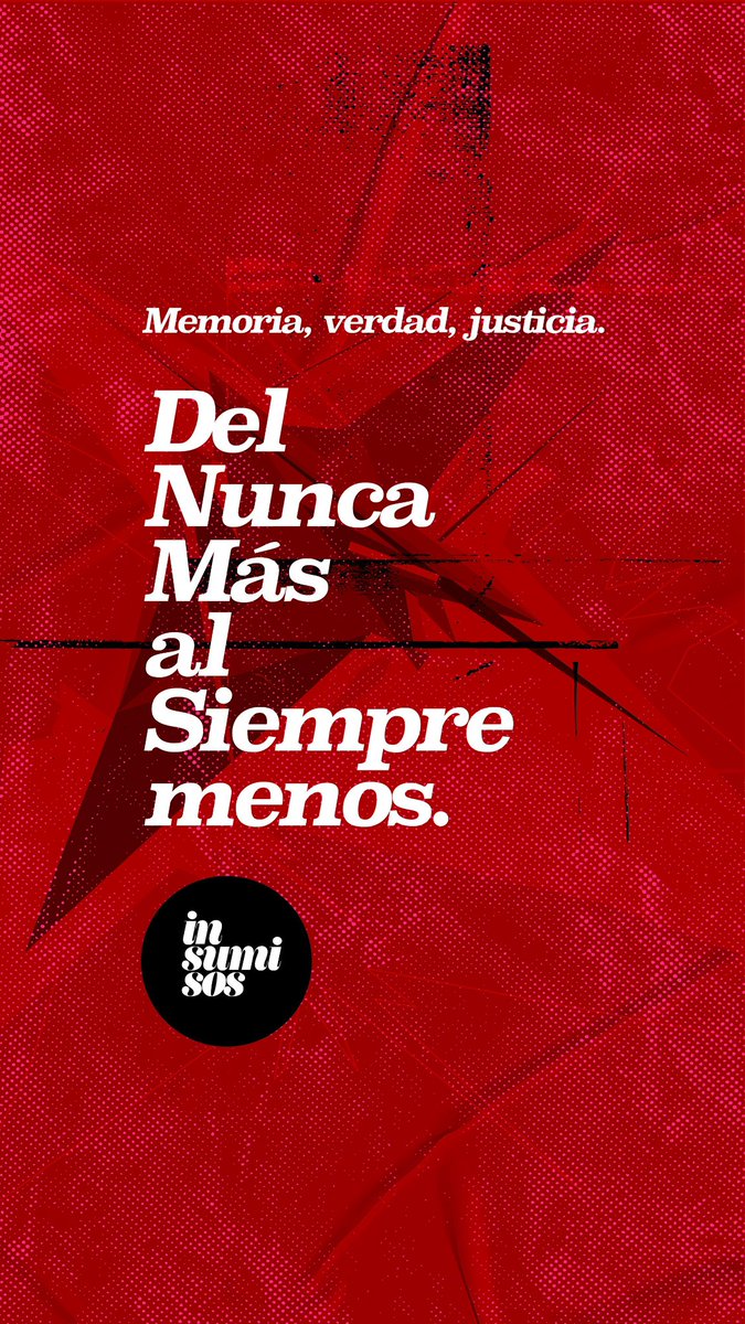 SomosInsumisos's tweet photo. Durante muchos años, en Argentina hubo una frase que funcionó como un límite claro, casi como un acuerdo colectivo: Nunca Más. Nunca más al terrorismo de Estado, nunca más a la violencia, nunca más al silencio.

Pero a 50 años del golpe, algo empieza a correrse. Cada vez son más los jóvenes que no saben qué se conmemora este 24 de marzo. Saben que es un feriado, pero no por qué existe. Y en ese desconocimiento hay algo más profundo que un dato que falta: hay una memoria que se debilita.

Memoria, Verdad y Justicia no son solo palabras. Son un ejercicio constante. Porque cuando la memoria se pierde, el pasado deja de ser una referencia y todo puede parecer nuevo, incluso lo que ya fracasó, incluso lo que ya hizo daño.

En ese vacío, aparecen discursos que se presentan como novedosos, como soluciones distintas, cuando en realidad son ideas que ya existieron, que ya fueron probadas y que ya mostraron sus consecuencias. Pero sin memoria, sin contexto, sin historia, es difícil reconocerlas.

El problema no es solo olvidar. Es crecer sin haber sabido nunca qué pasó. Es no tener herramientas para mirar el presente con perspectiva.

Porque cuando eso ocurre, aquello a lo que como sociedad le dijimos “Nunca Más” deja de ser una certeza. Y empieza, lentamente, a convertirse en una posibilidad.

#NuncaMas