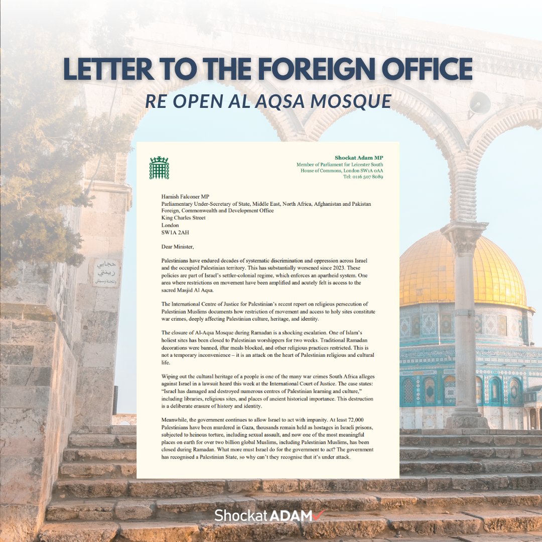 Shockat Adam MP tweet media