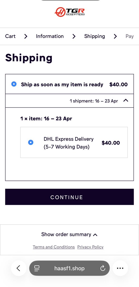 Roman_Davis's tweet photo. @HaasF1Team is insane. Have one of the coolest drops for merch, has the opportunity to grow their fan base with the Godzilla drop; but then overcharge for the t-shirts, $57 higher priced but expected but THEN $40 IN SHIPPING OF SAID T-SHIRT?!?! I need some kind of explanation https://t.co/o6y17L5yOI