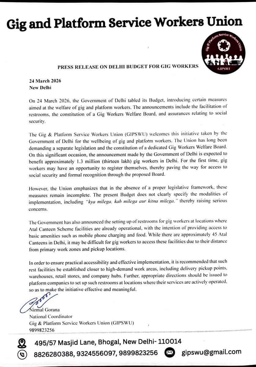GIPSWU - Gig & Platform Service Workers Union tweet media