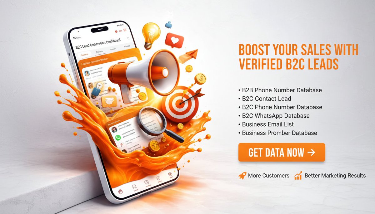 b2cdatabasess's tweet photo. Start Generating More Leads for Your Business

✔ B2B Phone Number Database
✔ B2C Phone Number Dataset
✔ Business Email List
📩 Contact: +639858085805
🌐 https://t.co/2rDNTW1udu
#B2CDatabase #LeadDatabase #SalesGrowth https://t.co/gSAHK4gG7R