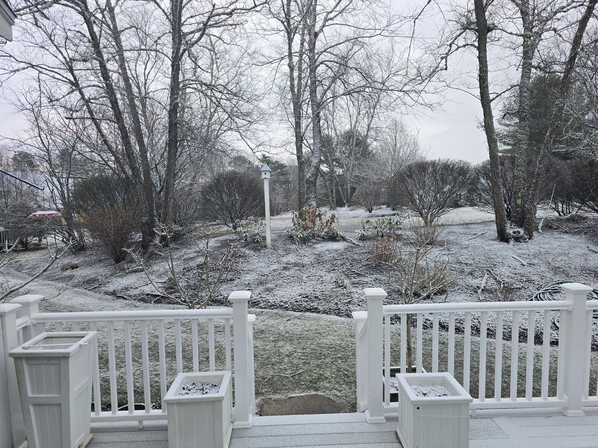 Winter's hanging on- 7 a.m. Mashpee