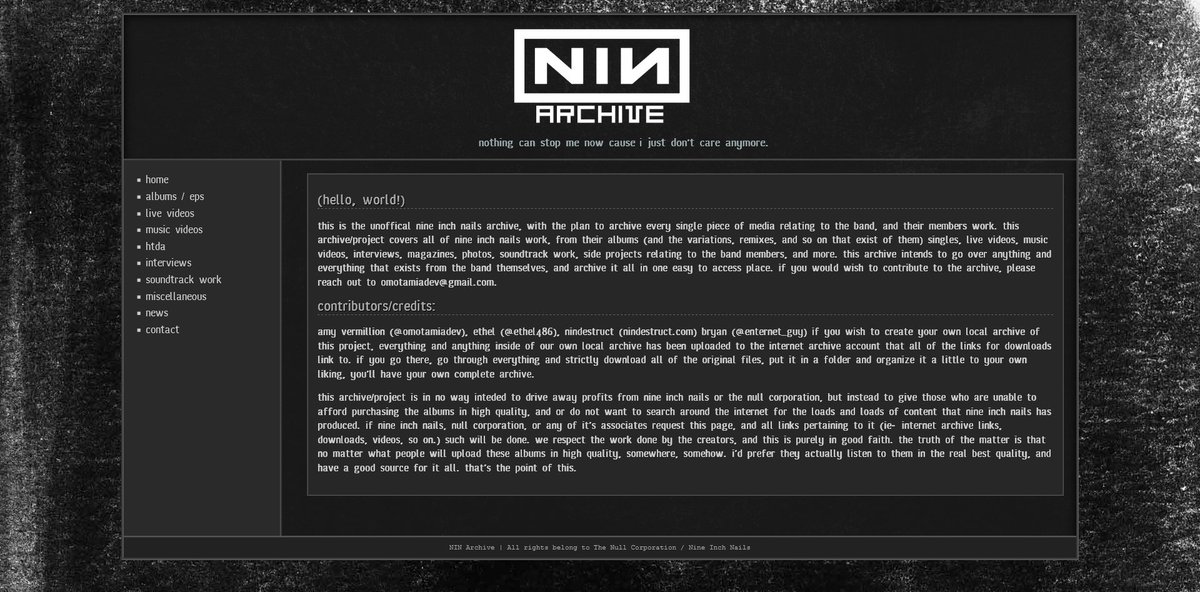 Nine Inch Nails Archive tweet media