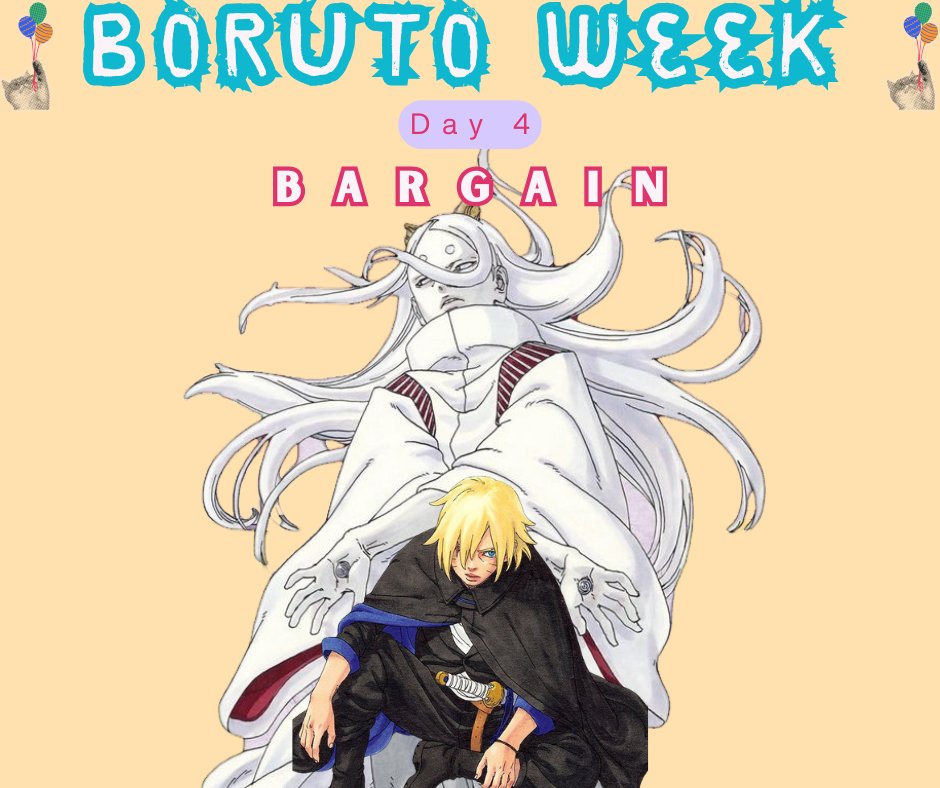 Violet_Konoha's tweet photo. BORUTO WEEK.
DAY 4: BARGAIN.
" If we're able to take down Jura, i'll give you my body. You can have everything you want ".

 A bargain… Boruto offered his life as the price in a pact with Momoshiki Otsutsuki.
#Boruto #BorutoWeek #BorutoWeek2026