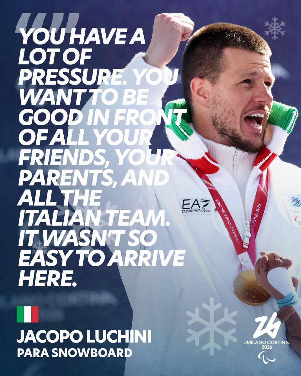 Paralympics's tweet image. 🏂 BEST OF PARA SNOWBOARD 🏂 

🔗 Learn about three moments from #ParaSnowboard that made the Milano Cortina 2026 Paralympics even more magical.

paralympic.org/feature/milano…

#Paralympics