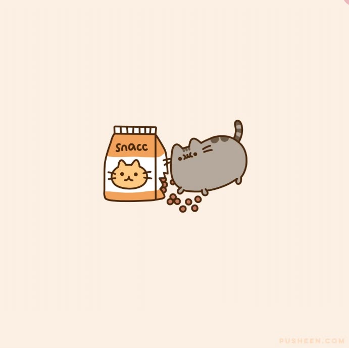 Pusheen parody account tweet media