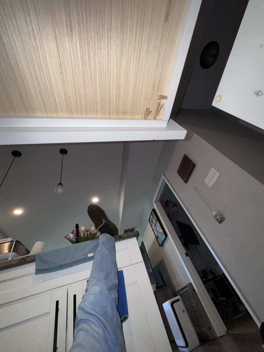 the positions I put myself in to get a good angle on home repairs