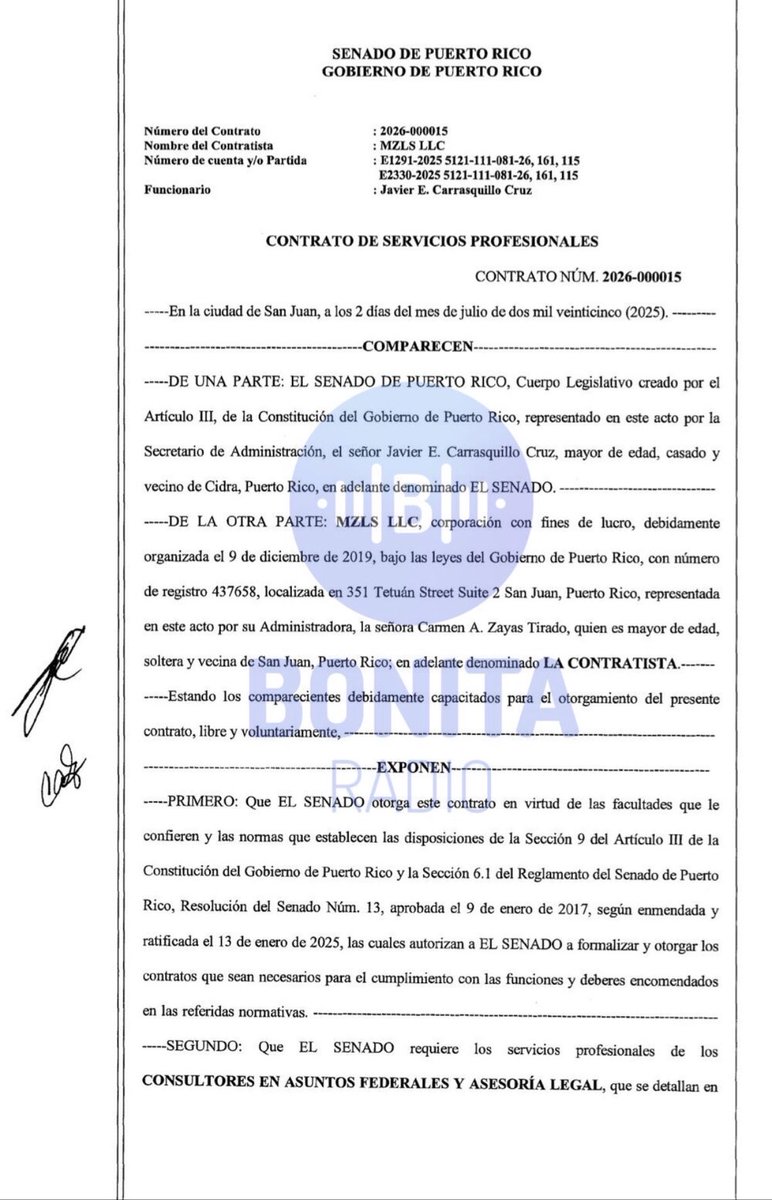 Bonita_Radio's tweet image. La evidencia de los contratos de MZLS, corporación de @AnthonyMaceira #setratadeloscontratos #comisiontotal #pnp #bandos