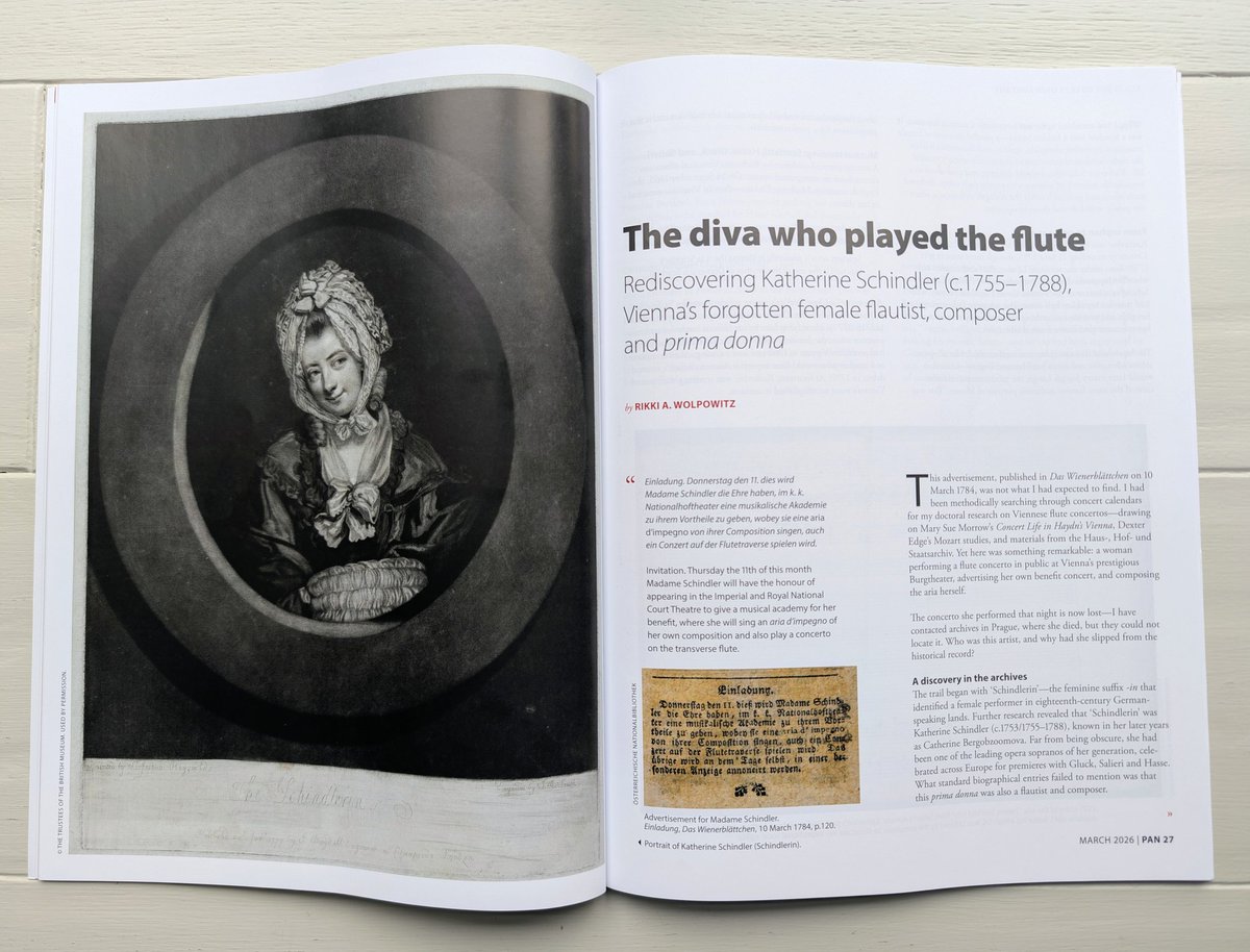 So excited to see my latest article in the March 2026 issue of Pan, Journal of the <a href="/BritishFluteSoc/">British Flute Soc</a> ! 🎶 
A huge thank you to Dr. Carla Rees (<a href="/rarescale/">Carla Rees</a>) for her incredible editorial support. Check out the full issue here: bfs.org.uk/pan-journal
#flute #classical #diva #academic