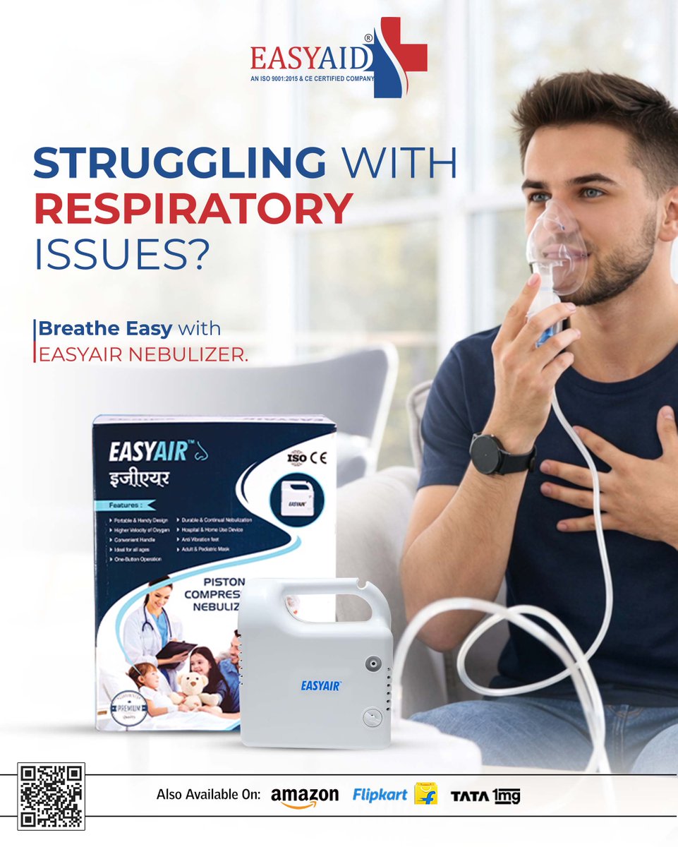 easyaid_medical's tweet image. 😮‍💨 Struggling with respiratory issues? Don’t let breathing problems slow you down.
Get fast, effective relief with the EasyAir Nebulizer — designed for easy, safe, and comfortable breathing at home. 💙

Breathe better. Live better. 🩺✨

#easyaid #nebulizer #respiratorycare