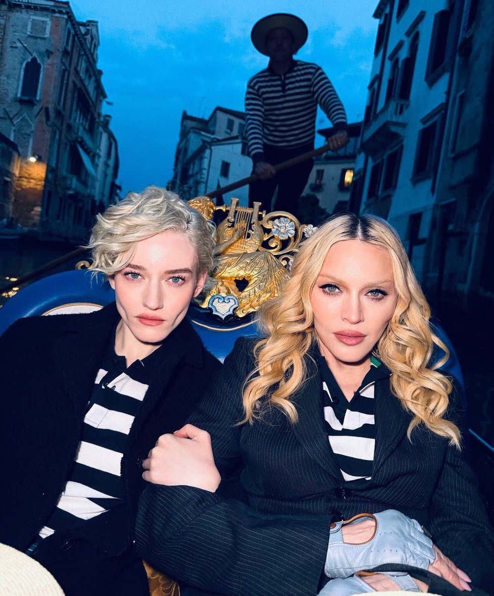 MadonnaUltimate's tweet photo. Wearing the same clothes , hanging together on a gondola - so the cameo would definitely be something about the biopic imo! https://t.co/JNUEsyZvII