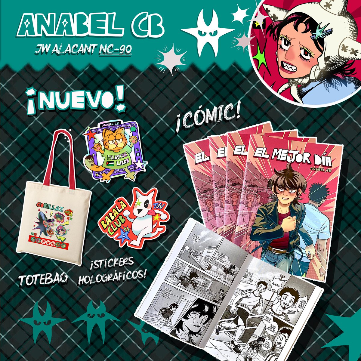 <a href="/JW_Arte/">JW Art</a> ¡¡Estaré en el Salón del Manga de Alicante en el stand NC-90!!
Que ilusión me hace ir ªª Traeré muchas cosas pero sobretodo mi cómic nuevo auto publicado. Pasaros a echarle un ojo! ⭐️⭐️😼