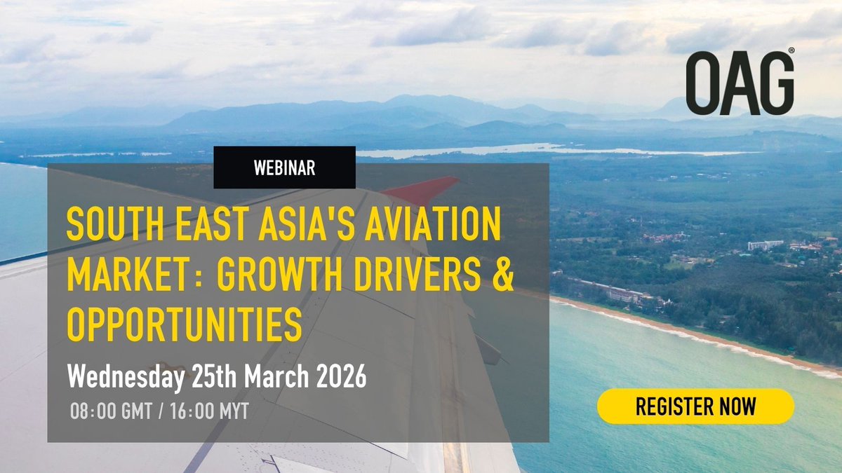 OAG_Aviation's tweet image. Last chance to register ✈️
Don’t miss insights on capacity trends, evolving demand, and where the next opportunities lie across ASEAN markets.
📅 Wednesday 25 March 
⏰ 08:00 GMT / 16:00 MYT
👉Register now: hubs.li/Q0474dYM0
#Aviation #ASEAN #AirTravel #Webinar