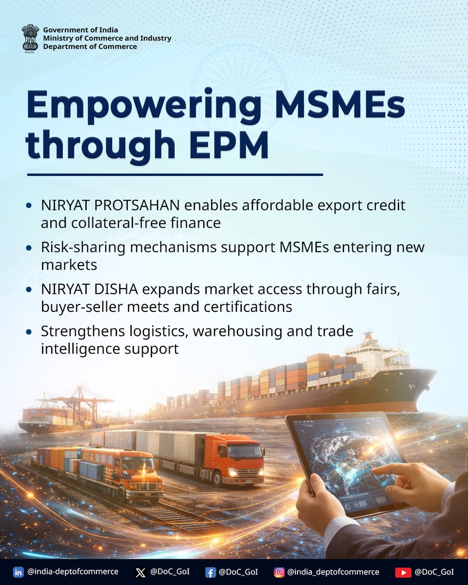 Dept of Commerce, GoI tweet media