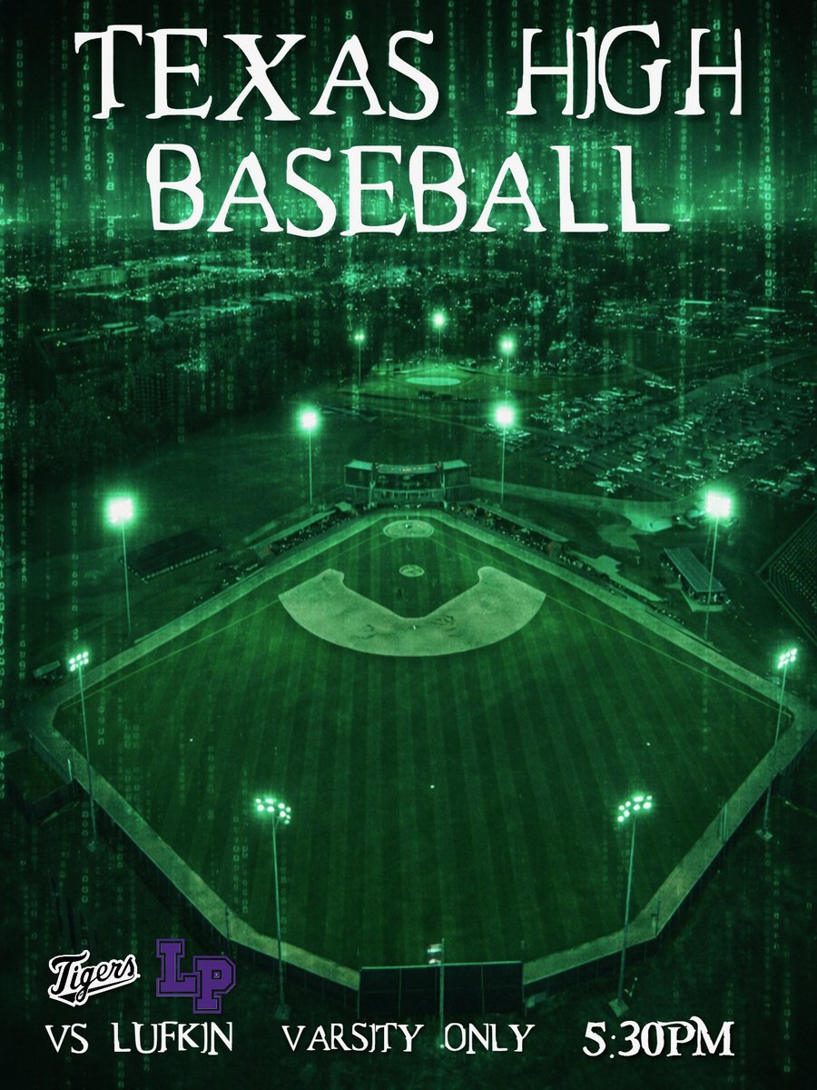 THigh_baseball's tweet photo. District Matchup # 6
🆚 Lufkin
⌚️Varsity 5:30
📍Tiger Field https://t.co/QaSd6KNnXy