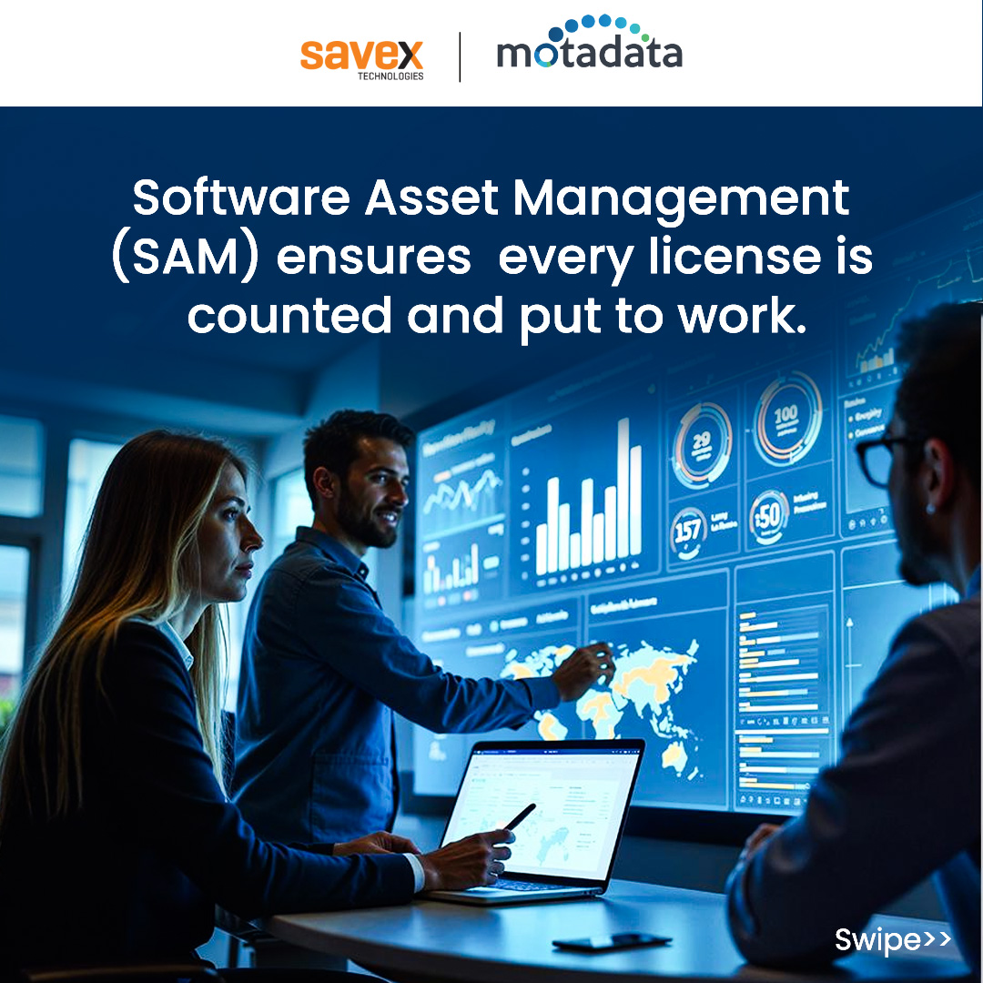 SavexTechnology's tweet photo. Stop letting your IT budget vanish into unused software licenses. 
Motadata’s Software Asset Management (SAM) ensures every license is accounted for and utilized effectively, turning wasted spending into a strategic advantage.
#savextechnologies #motadata #softwareassetmanagement https://t.co/IKoFR0jZer