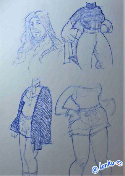 sketchonk's tweet image. old bic pen doodles from like 10 years ago
#twitterartist