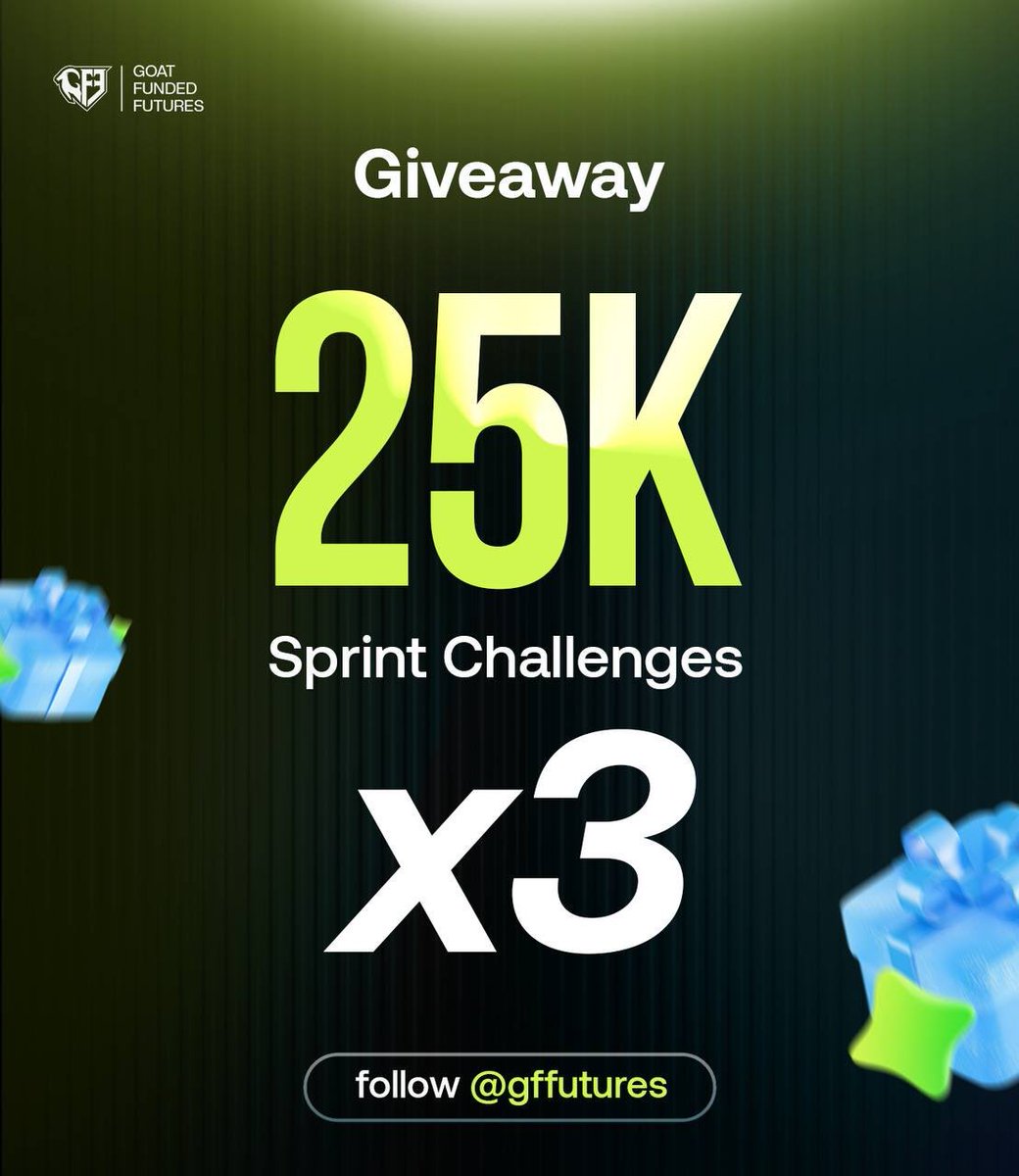 CHIROMAFX's tweet photo. 🚨 GIVEAWAY ALERT 🚨

We’re giving away 3x $25K Sprint Challenges 💰

• Follow: @gffutures

• Like , retweet &amp; tag 3 friends 

• Also follow : @edwardxlreal @nxthanjoubert , @CHIROMAFX &amp; @CFX__0 

👉 Sign up here: https://t.co/bNQyUUn6Fn

Winners announced in 8 days ⏳ https://t.co/qpQCA8IHjl