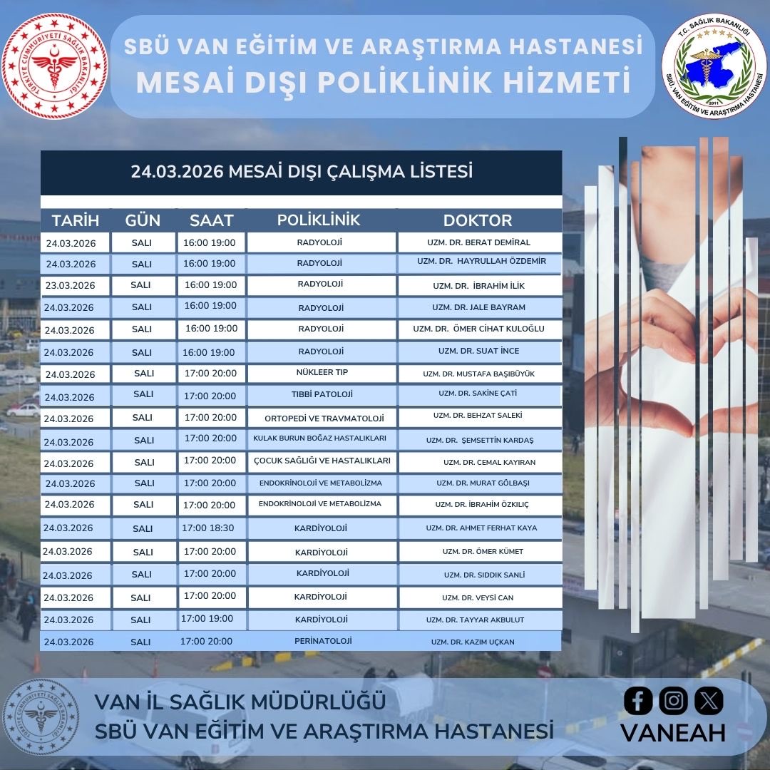 S.B.Ü. Van Eğitim ve Araştırma Hastanesi tweet media