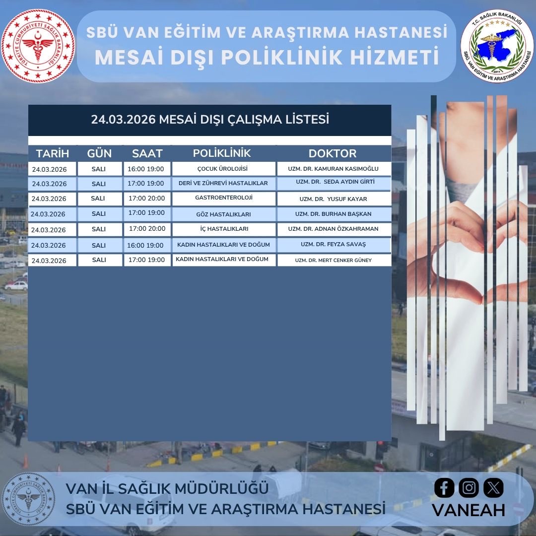 S.B.Ü. Van Eğitim ve Araştırma Hastanesi tweet media