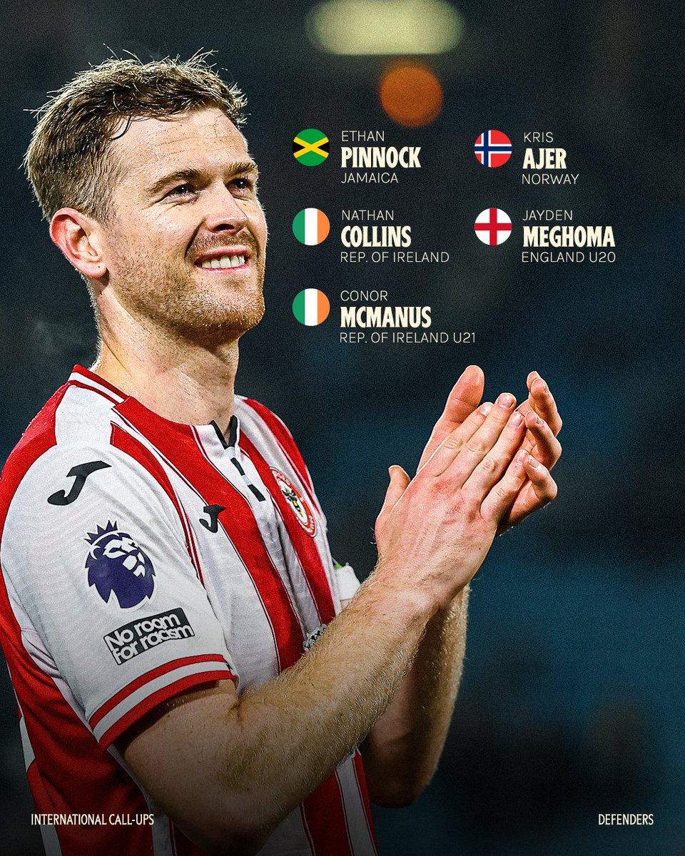 BrentfordFC's tweet photo. 🌍🐝 World Cup Qualifying is on the line as a record 22 Bees get set to represent their nations

Here's every international game for our players this break ⤵️

@visittampabay