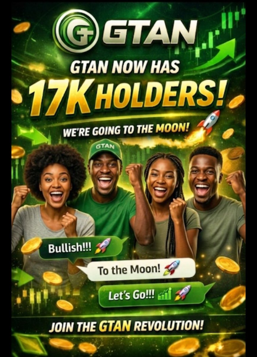 GRoyalty2294's tweet photo. $GTAN about to hit 10MC, hope you’re still holding your GTAN.Have you told your friends, family, and loved ones to get in yet? Because the wind is coming, and this time it will blow 💨 heavily. The breath of God 🌬 on the blockchain is moving. #Gianttoken #Crypto2026 #GTAN. https://t.co/cEITjdHqmT