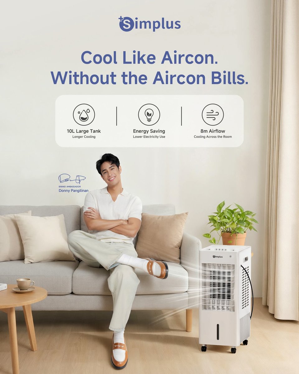 DONNYSQUADPH's tweet photo. 📸 https://t.co/3FuUTT6Ftu on Instagram Post

"Cool like aircon. Without the aircon bills. ❄️

With Donny Pangilinan enjoying a steady, refreshing breeze, staying cool at home just feels easy. ✨💨"

@donnypangilinan
#DonnyPangilinan
#SimplusXDonny https://t.co/LrJK07N0jq