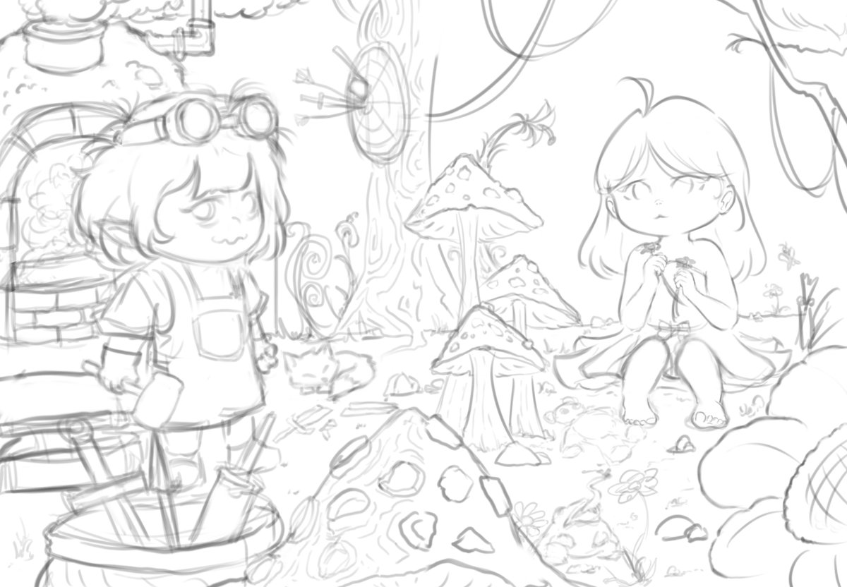 B4N4N4000's tweet photo. Since I can’t share the official lineart, I’ll just post the sketch versions instead. And yeah… this is genuinely how messy my drawing process gets 🗿

#UNIS #유니스 https://t.co/177NBWaP38