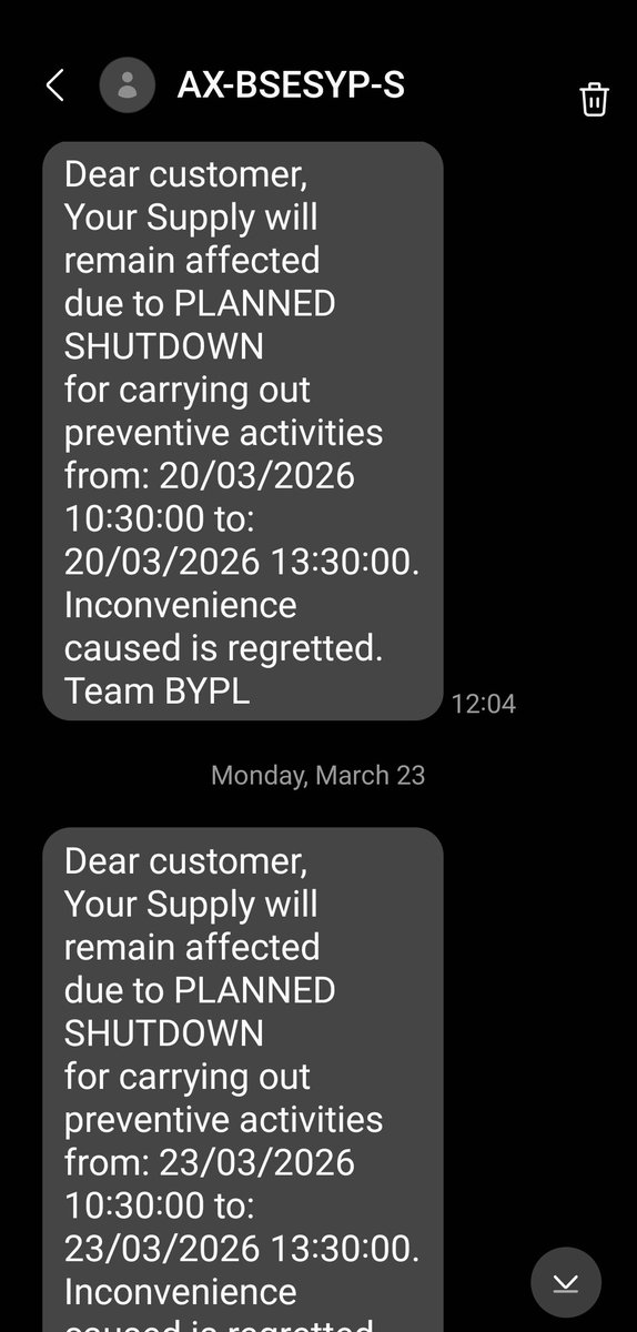 charliemicasa's tweet photo. What is @bsesdelhi smoking nowadays?

Too many automated messages for temporary maintenance.

@reliancegroup @narendramodi @gupta_rekha https://t.co/L4c2waVCaf