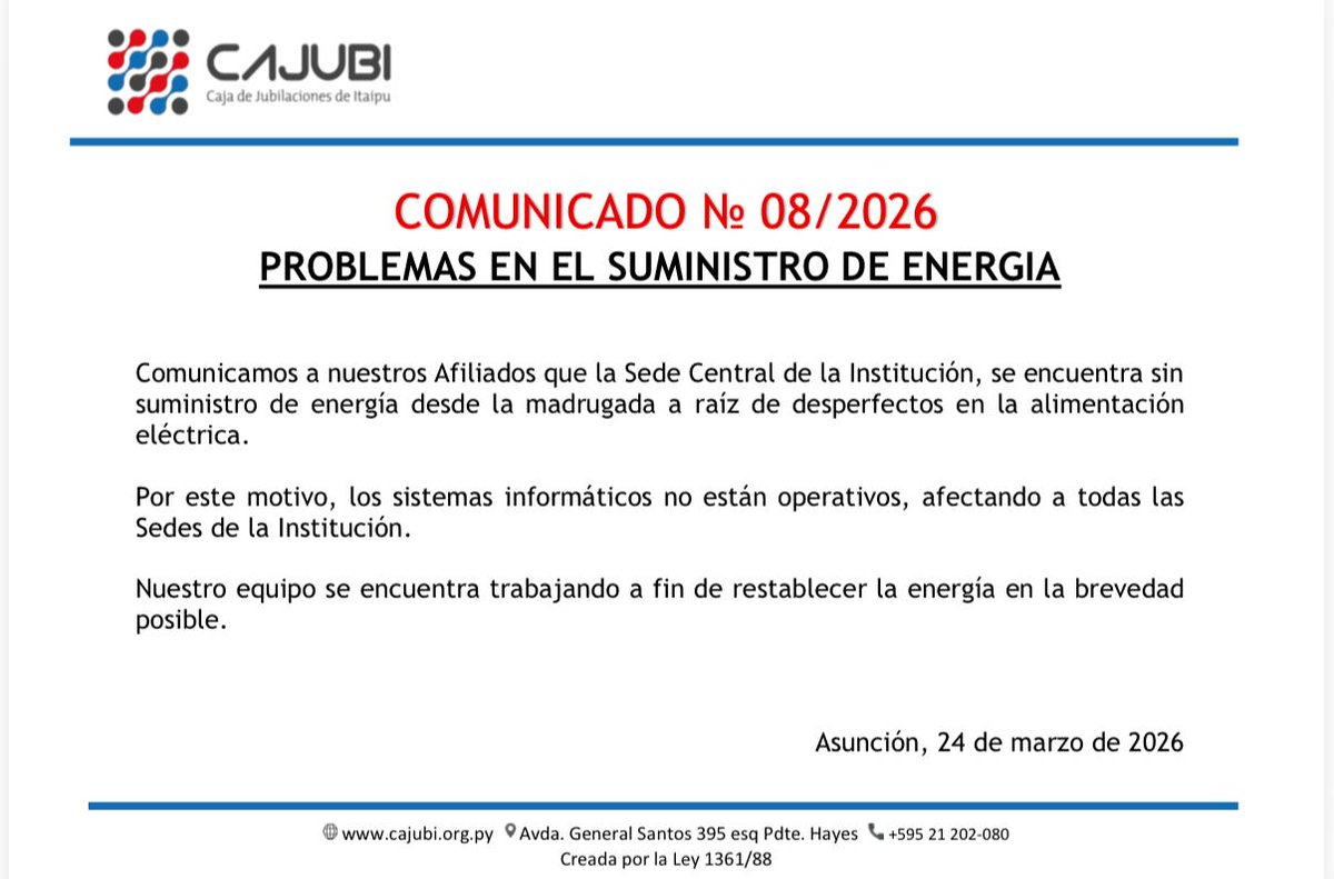 Caja de Jubilaciones de ITAIPU Binacional tweet media