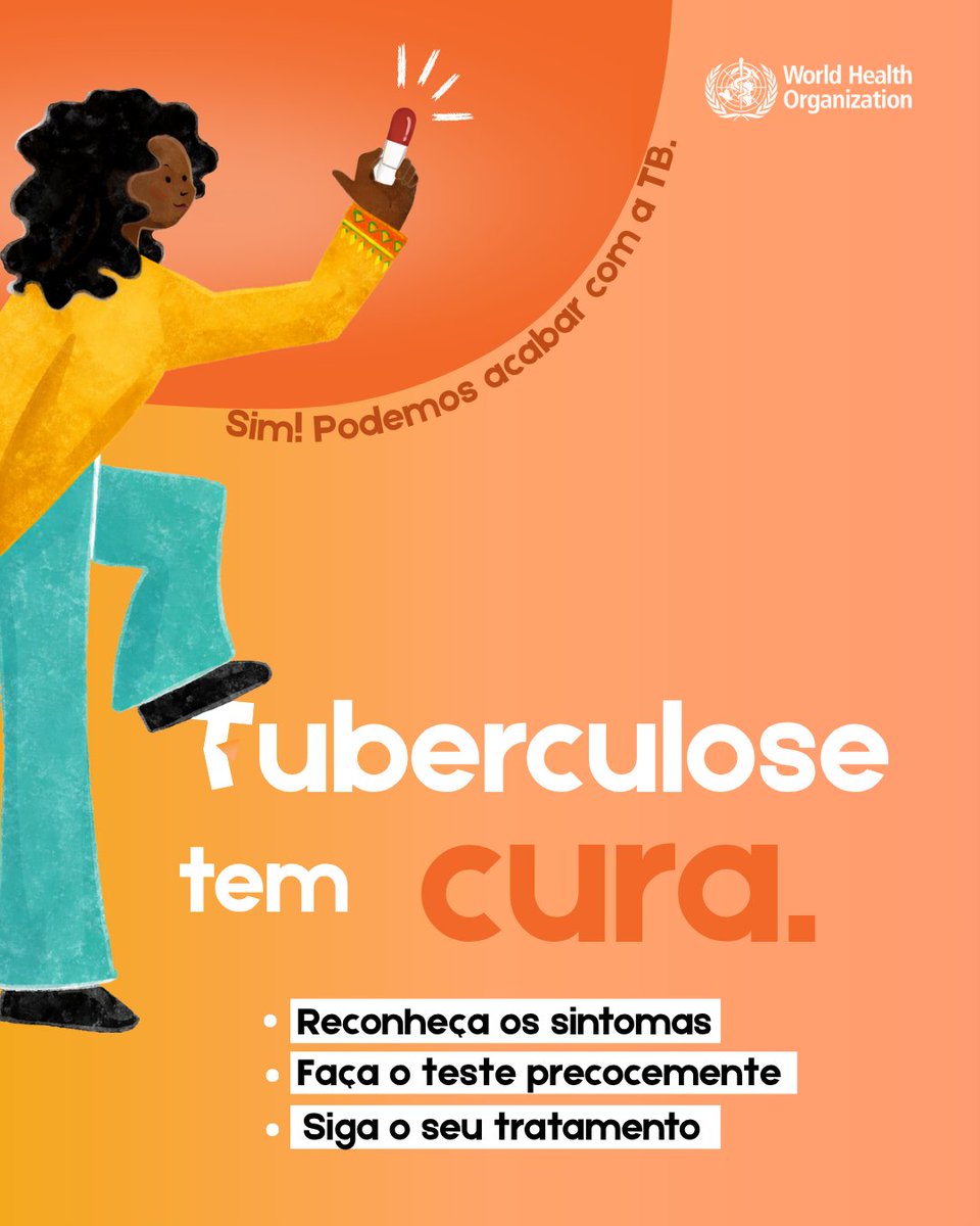 GuineOms's tweet photo. 24 de março | Dia Mundial da Tuberculose

Neste #DiaMundialDaTuberculose, reafirmamos: Sim! Podemos acabar com a TB.

Em 2024, foram 10,7 milhões de casos e 1,23 milhão de mortes no mundo.

Na Região Africana da OMS: 2,7 milhões de casos e 378 mil mortes.

#OMS #GuineBissau https://t.co/Kaw9wxZZkv