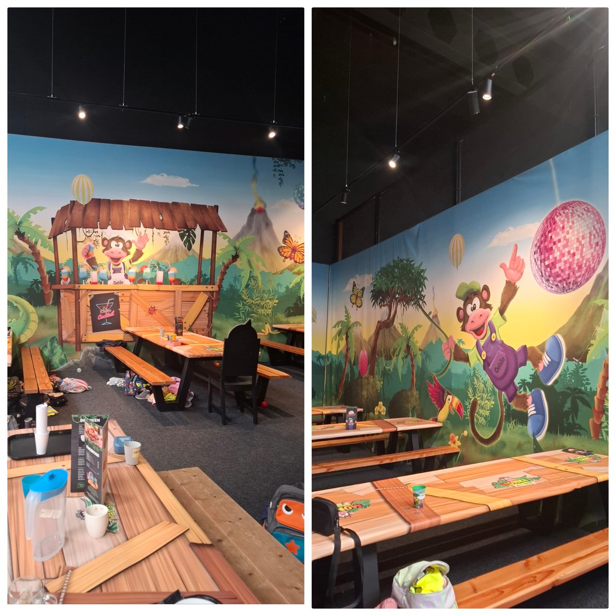 De kleutergroepen zijn op schoolreisje bij Monkeytown # lekker spelen, klimmen en klauteren! #watishettochleukopdetweemaster