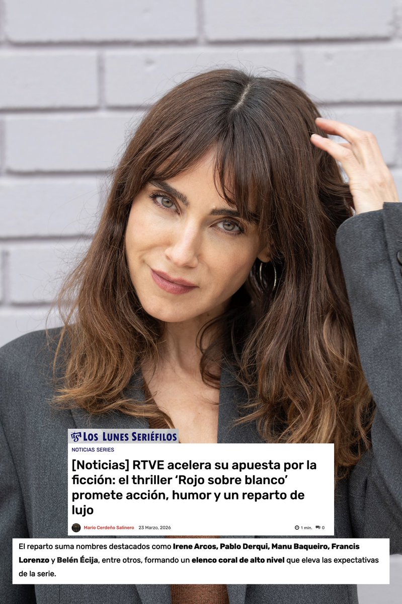 GranViaComunica's tweet image. .  ¡Ya lo podemos contar! 
@IreneArcoss se encuentra rodando #RojoSobreBlanco, la nueva ficcion de @rtve junto con @thegoodmoodprod. 

#IreneArcos #actriz #ficcion #rodaje