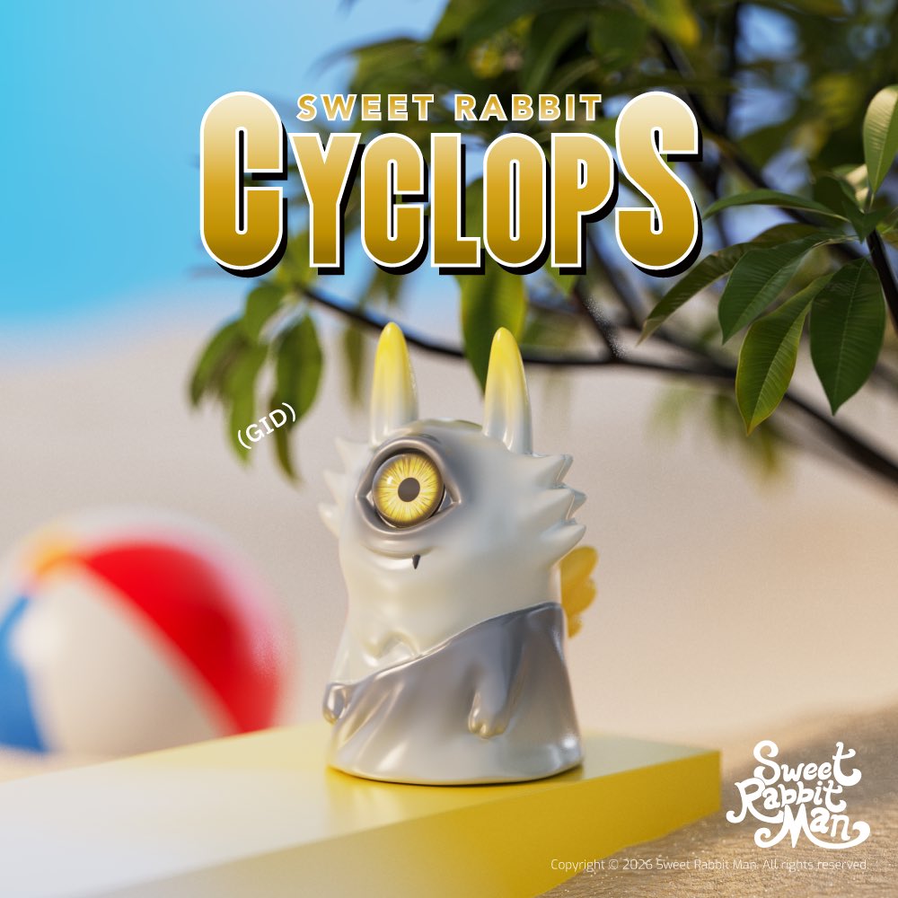 sweetrabbitman's tweet photo. Sweet Rabbit Cyclops - Frangipani
雞蛋花!!
Frangipani Color!!

＜此為模擬圖（CG）＞

Height: 7cm
Material: Sofubi
Price: 1,000 THB
Place：TTE 2026 @thailandtoyexpo Booth F-30 @PointToyTW 

ー
SEE YOU AT TTE 2026
🗓️2-5 April 2026
📍CentralwOrld
✨FREE ENTRY!

#sofubi #tte2026 https://t.co/Mfmi88BI5t