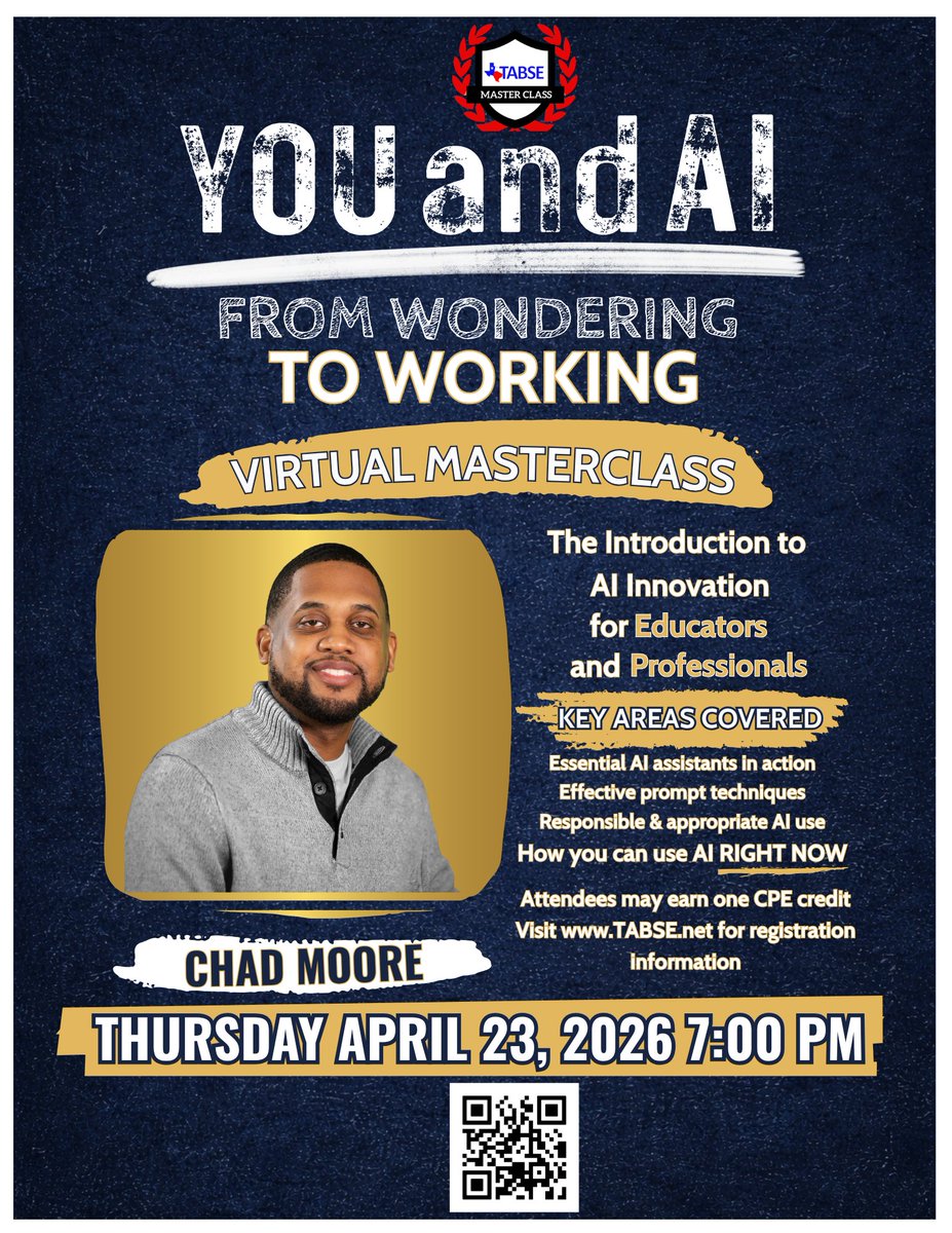 TABSE_Texas's tweet photo. 💡The TABSE Master Classes are back for year two!

👍🏾 Stay engaged, keep learning, and invest in your growth beyond the conference.

💻 Register: https://t.co/aPouOgiWOt https://t.co/G1R7qVSLYJ