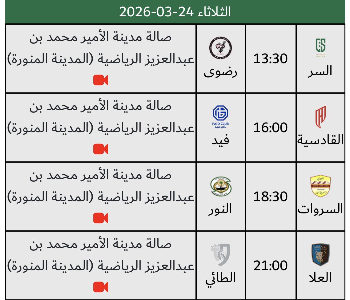 كرة قدم الصالات في السعودية tweet media