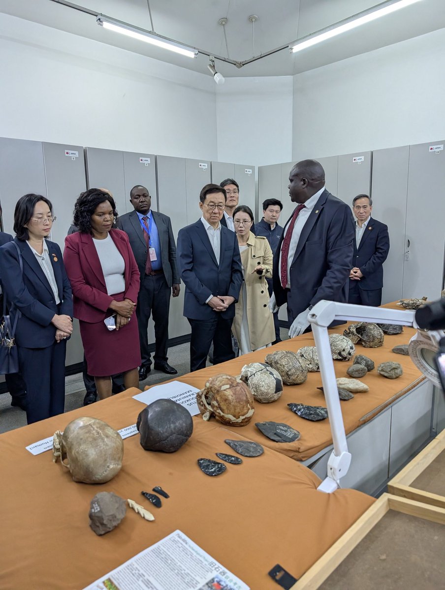 museumsofkenya's tweet photo. The National Museums of Kenya was honoured to host H.E. Han Zheng, Vice President of the People’s Republic of China, during his state visit to Kenya.

He was received by our Director General, Prof. Mary Gikungu, who led him on a tour of the museum. 
#CulturalHeritage
1/2 https://t.co/CiIHCmqpEL