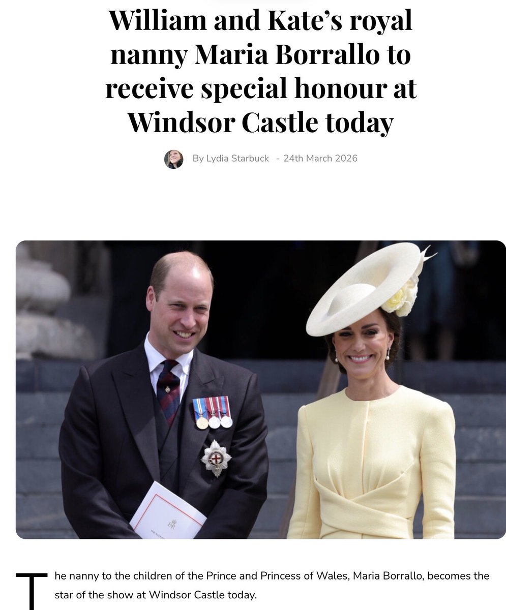 How wonderful to have the same Nanny for your children over their lifetime- a wonderful bond.❤️

The Royal Victorian Medal (Silver) is part of the Royal Victorian Order (RVO).Established by Queen Victoria in 1896, the order was created to recognise those who had rendered